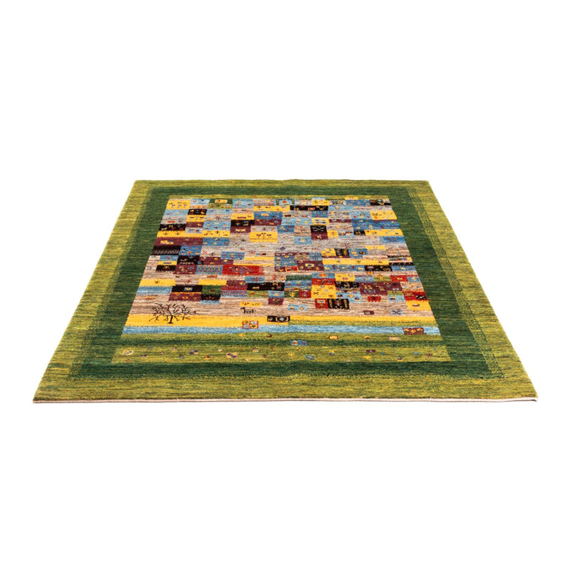 Gabbeh Tæppe - Loribaft Persisk - Royal - 196 x 148 cm - grøn