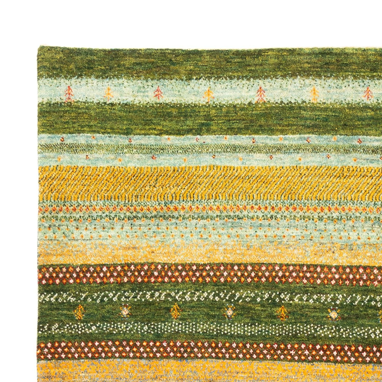 Gabbeh Tæppe - Loribaft Persisk - Royal - 220 x 152 cm - grøn