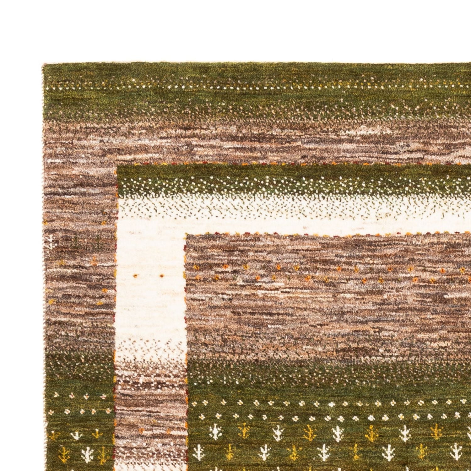 Gabbeh Tæppe - Loribaft Persisk - 203 x 147 cm - natur