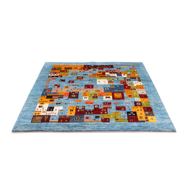 Gabbeh Tæppe - Loribaft Persisk - Royal - 198 x 155 cm - flerfarvet