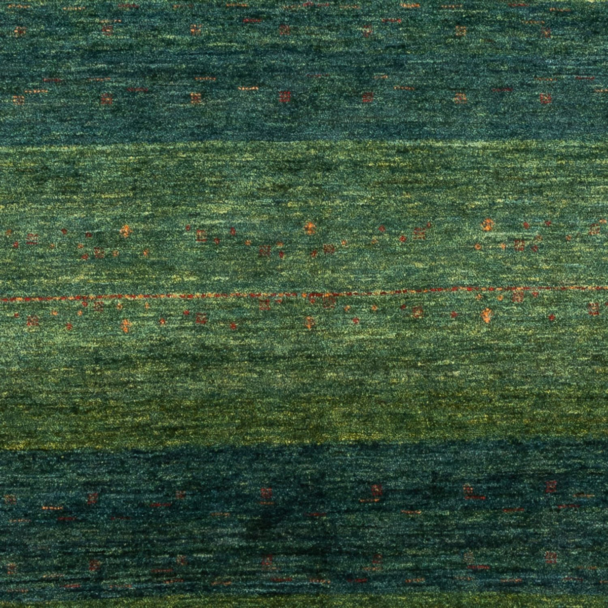 Gabbeh Tæppe - Loribaft Persisk - 191 x 152 cm - grøn