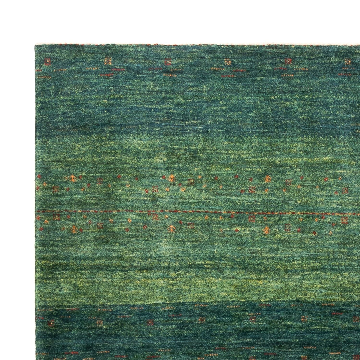 Gabbeh Tæppe - Loribaft Persisk - 191 x 152 cm - grøn