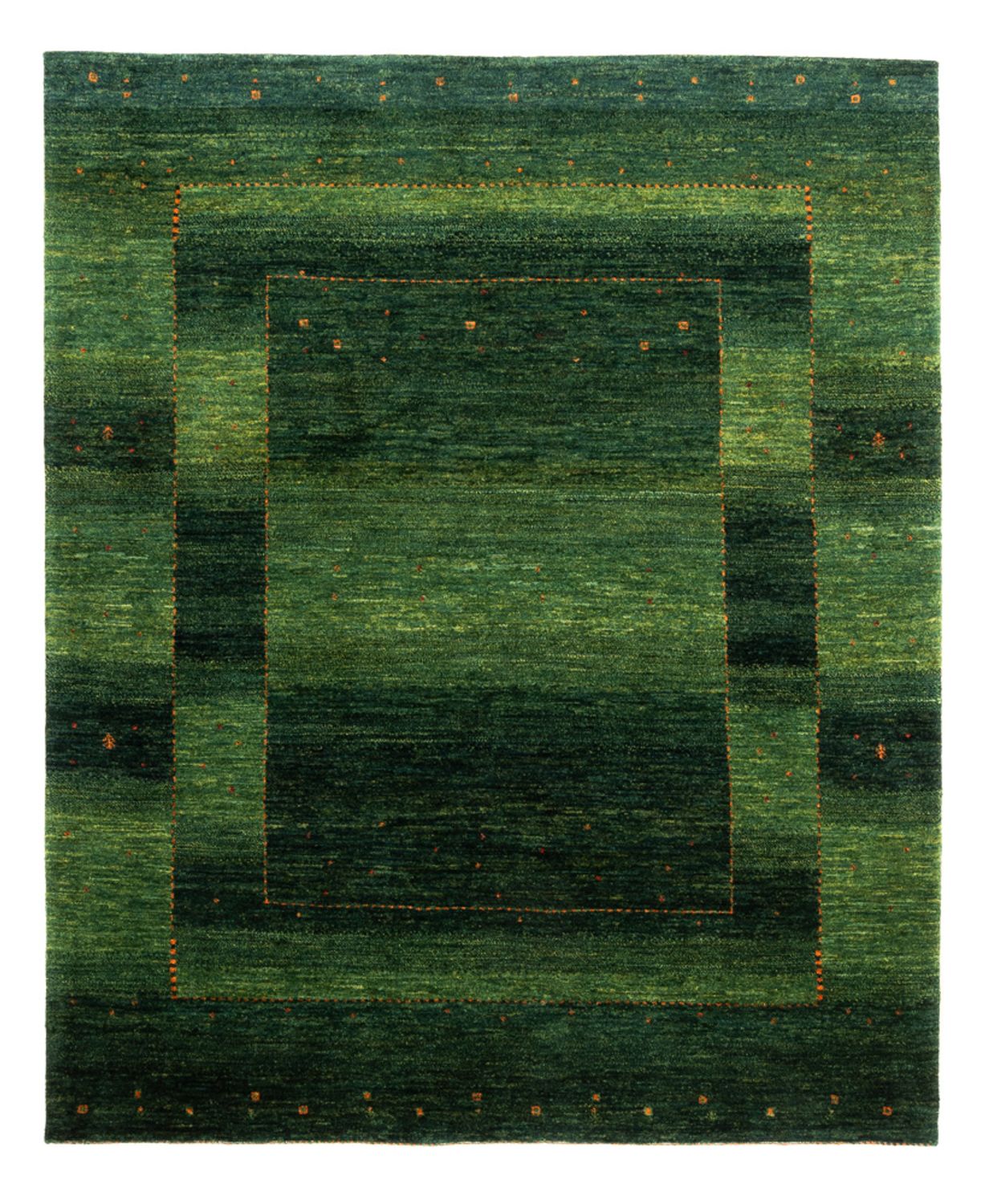 Gabbeh Tæppe - Loribaft Persisk - 184 x 154 cm - grøn