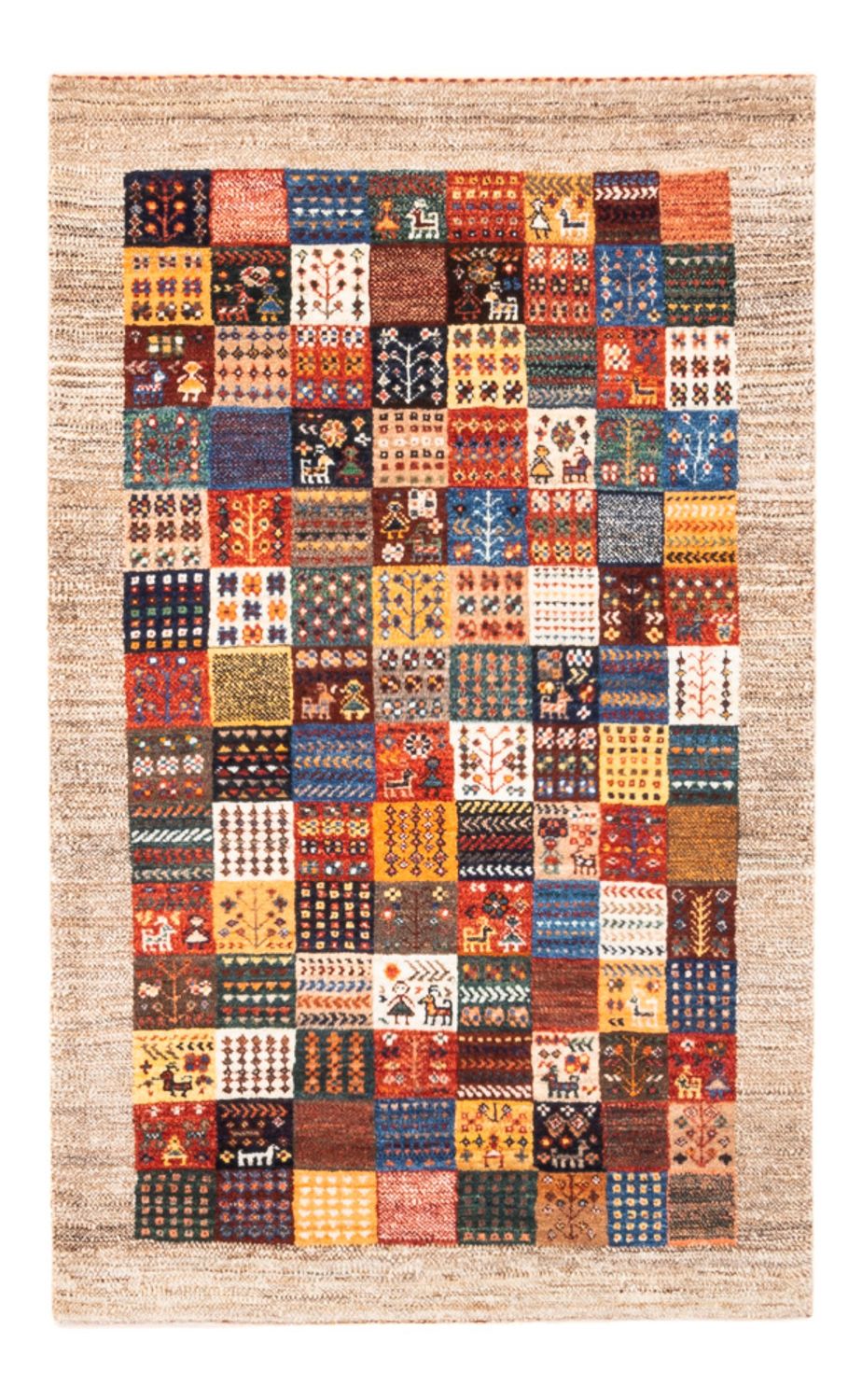 Gabbeh Tæppe - Loribaft Persisk - Royal - 132 x 84 cm - flerfarvet