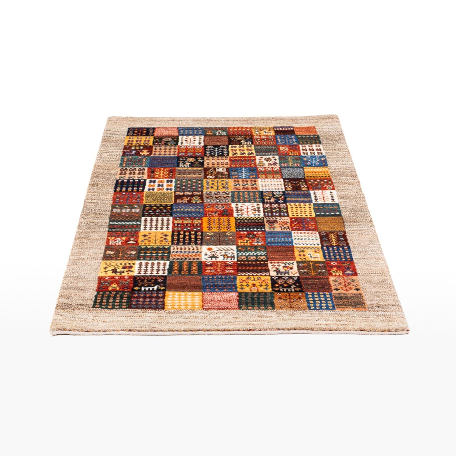 Gabbeh Tæppe - Loribaft Persisk - Royal - 132 x 84 cm - flerfarvet