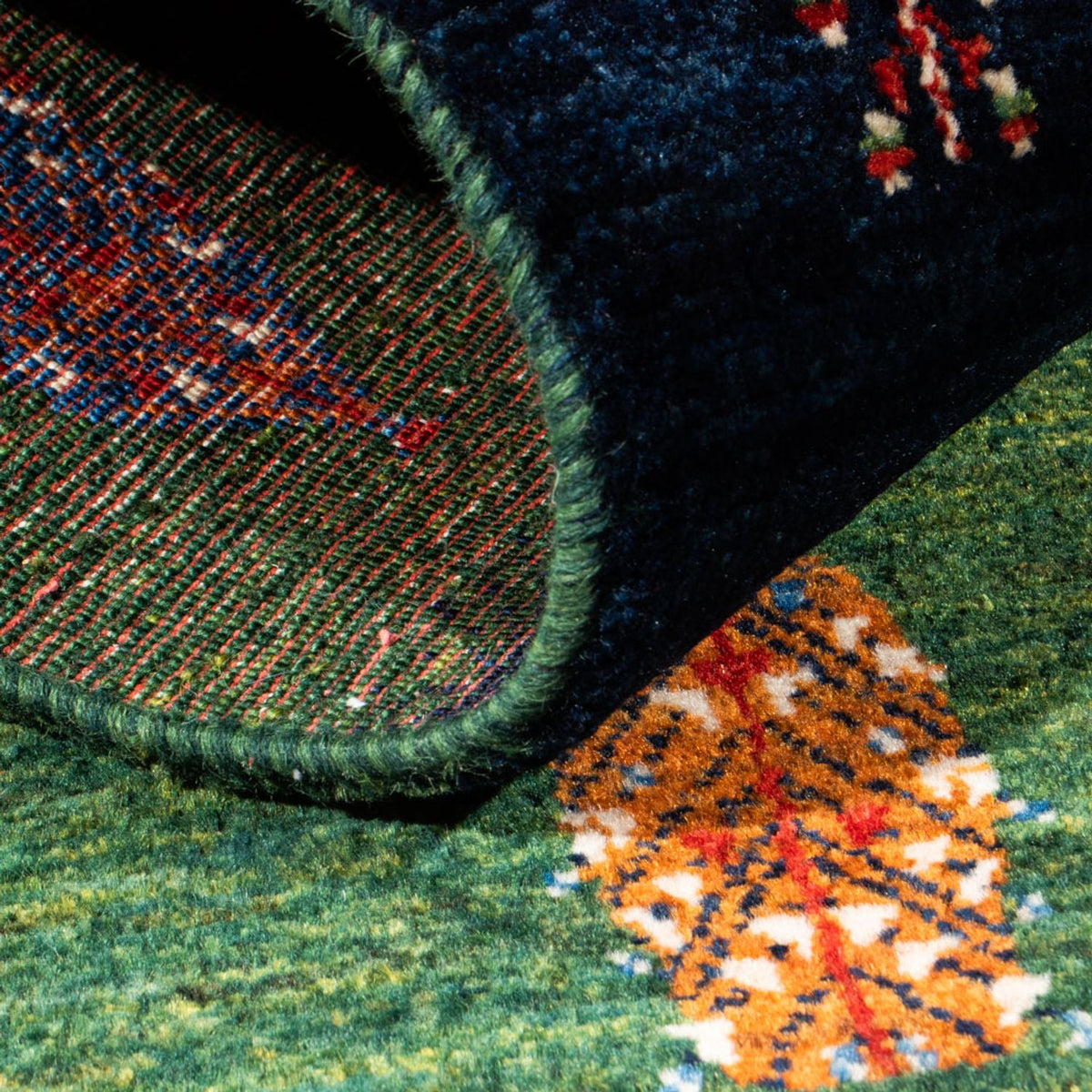 Gabbeh Tæppe - Loribaft Persisk - Royal - 133 x 83 cm - flerfarvet