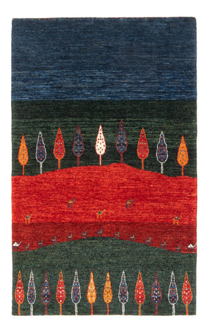 Gabbeh Tæppe - Loribaft Persisk - Royal - 126 x 86 cm - flerfarvet