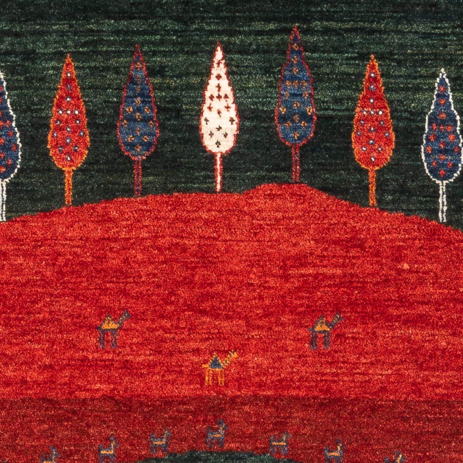 Gabbeh Tæppe - Loribaft Persisk - Royal - 126 x 86 cm - flerfarvet
