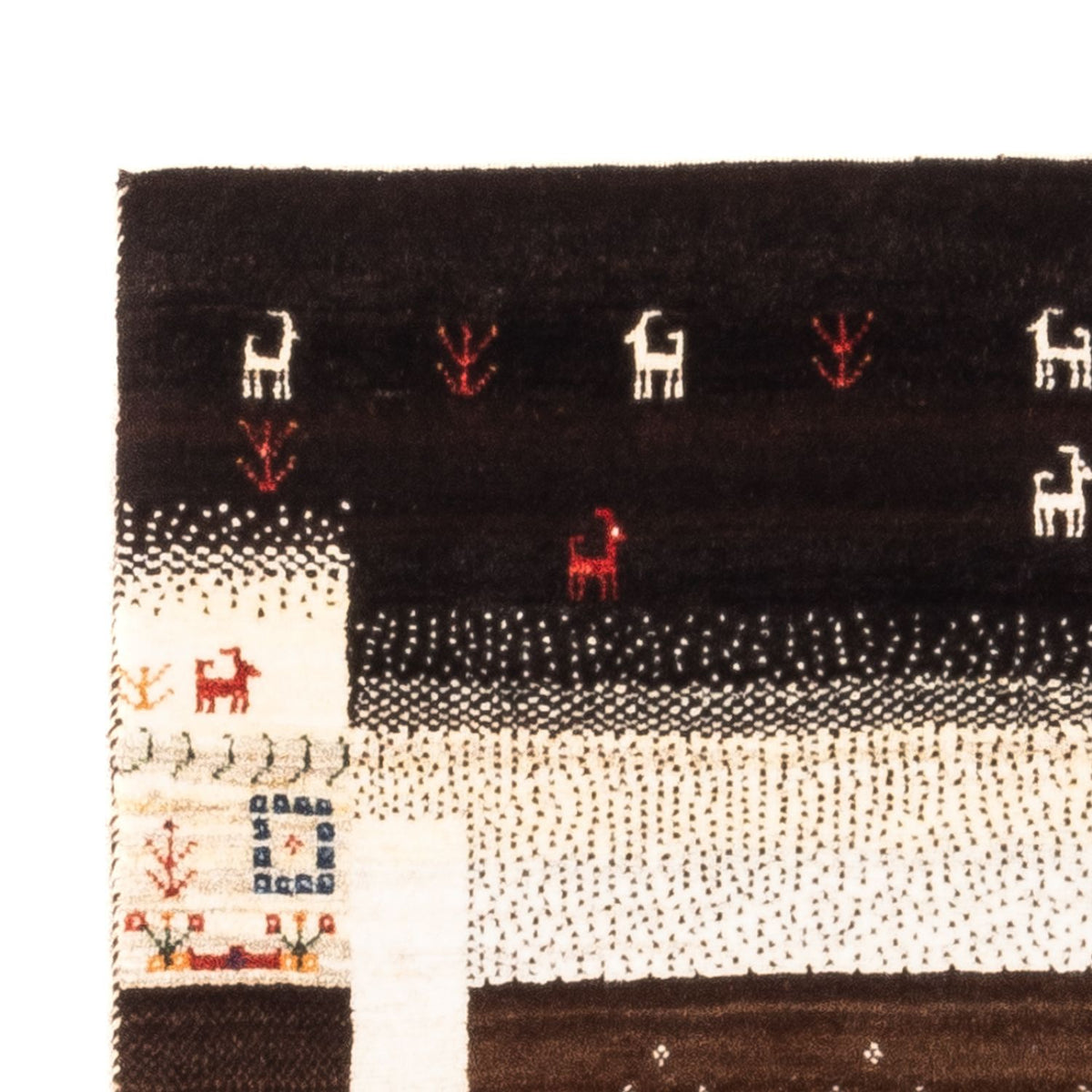 Gabbeh Tæppe - Loribaft Persisk - Royal - 130 x 86 cm - flerfarvet