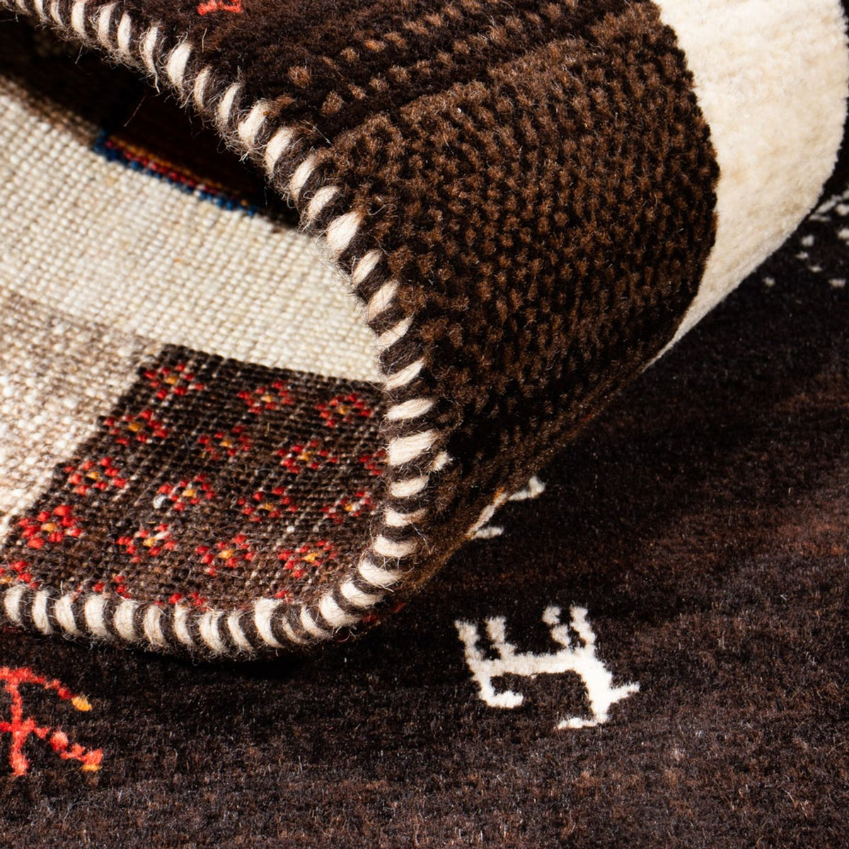 Gabbeh Tæppe - Loribaft Persisk - Royal - 130 x 86 cm - flerfarvet