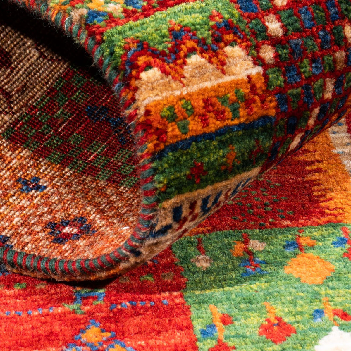 Gabbeh Tæppe - Loribaft Persisk - Royal - 137 x 88 cm - flerfarvet