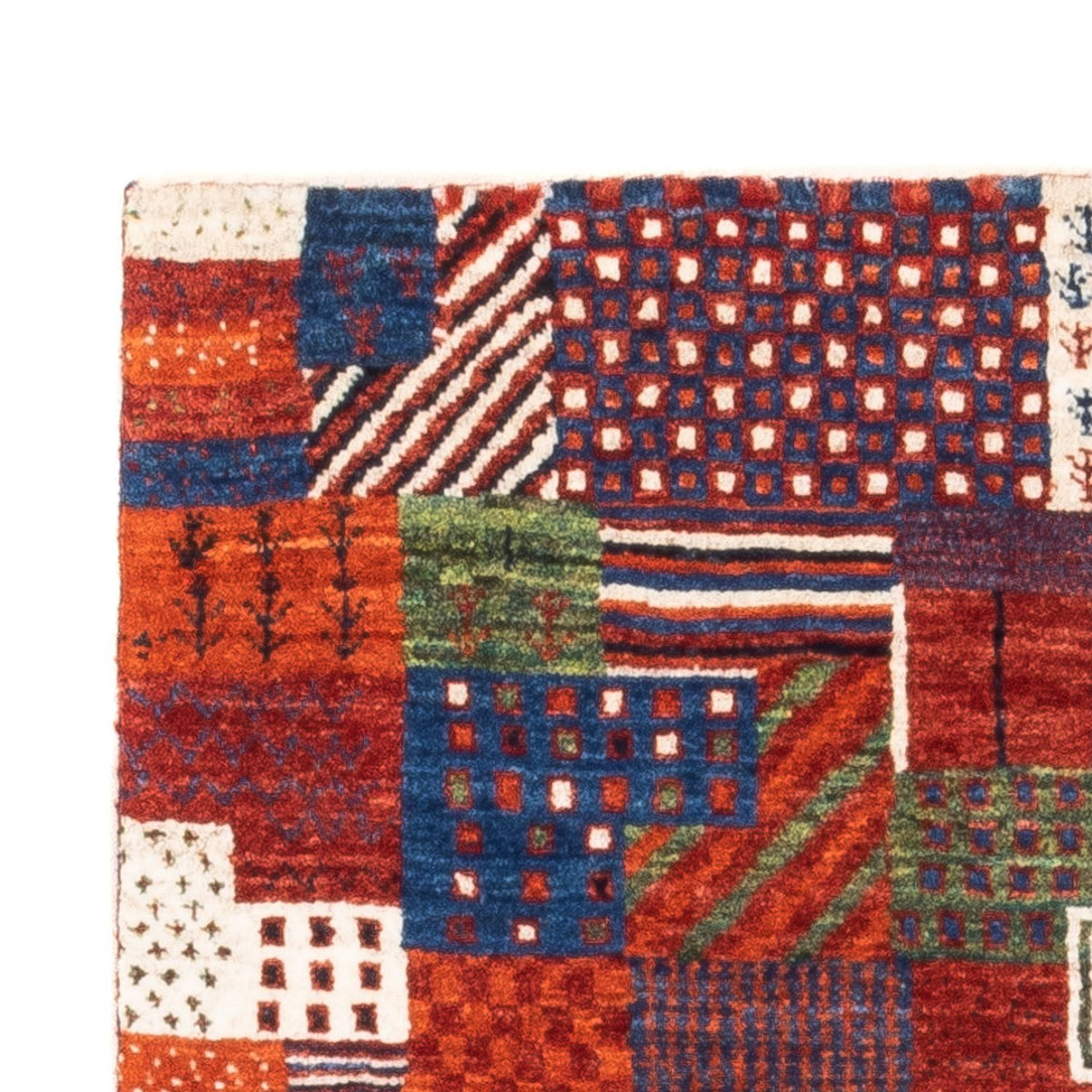 Gabbeh Tæppe - Loribaft Persisk - Royal - 123 x 80 cm - flerfarvet