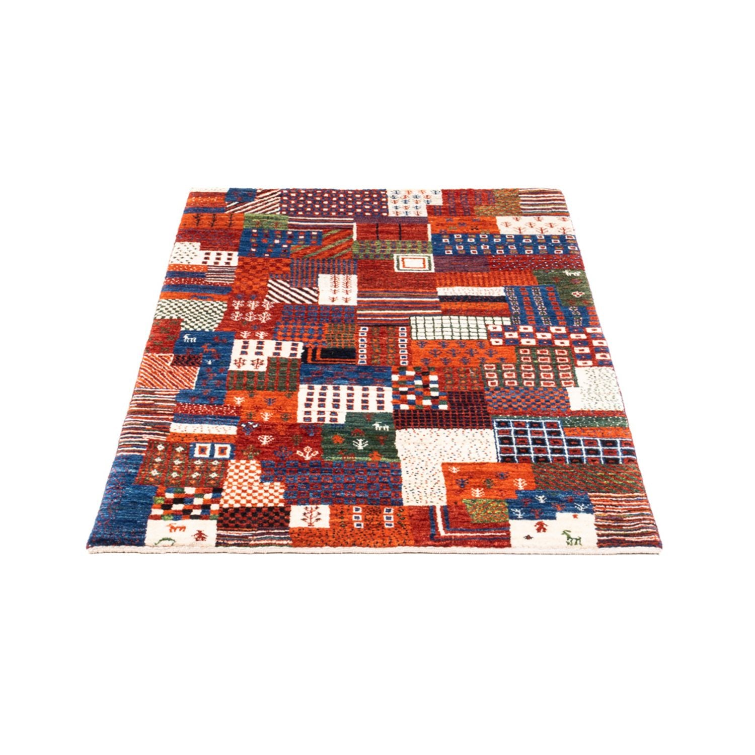 Gabbeh Tæppe - Loribaft Persisk - Royal - 123 x 80 cm - flerfarvet