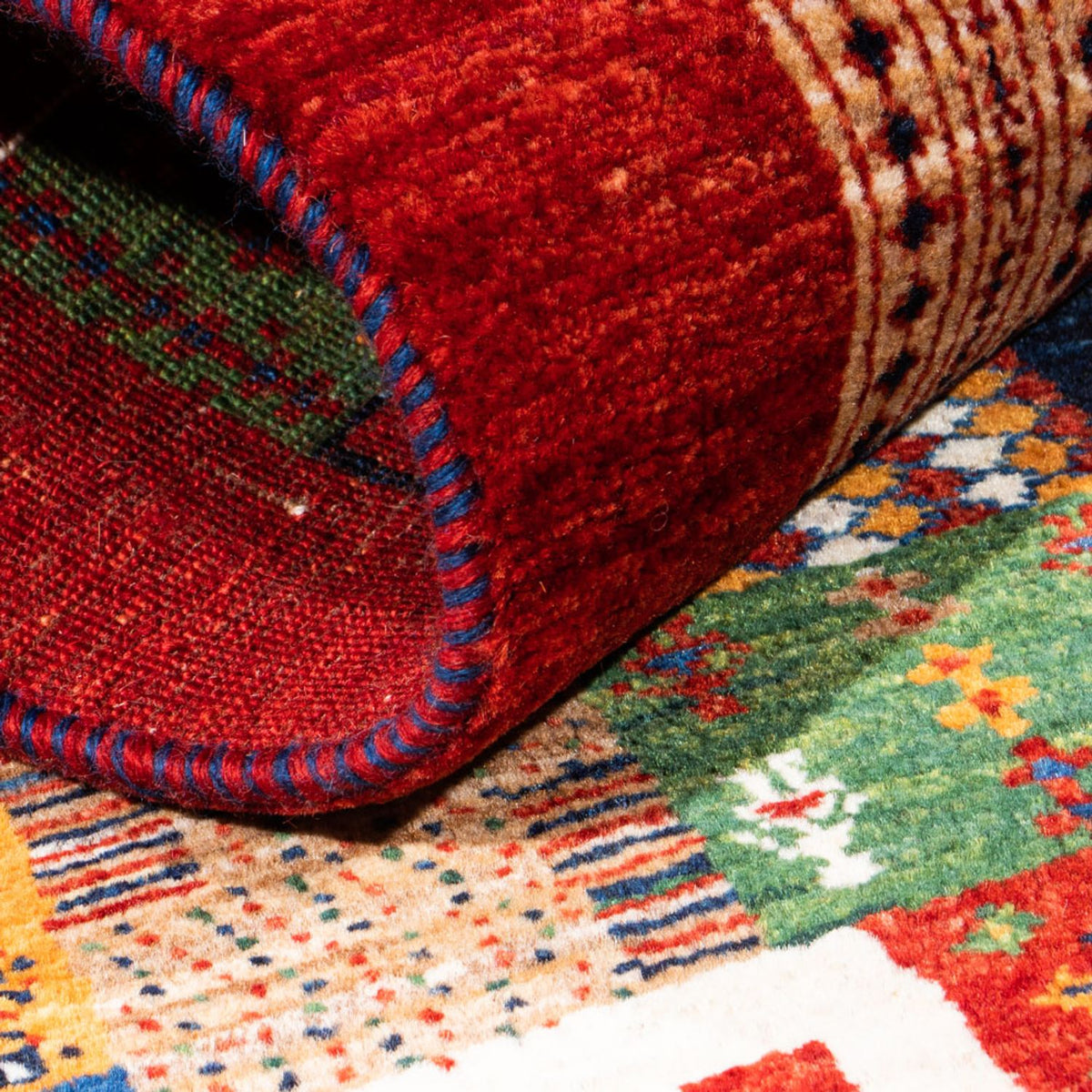 Gabbeh Tæppe - Loribaft Persisk - Royal - 128 x 80 cm - flerfarvet