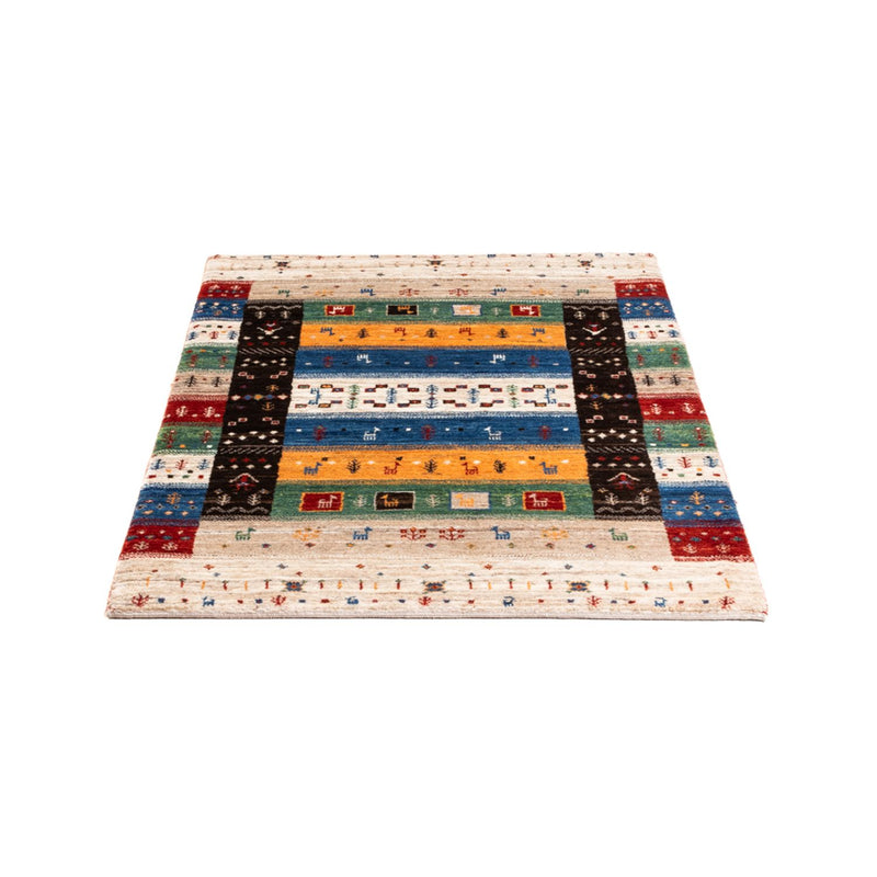 Gabbeh Tæppe - Loribaft Persisk - Royal - 124 x 83 cm - flerfarvet