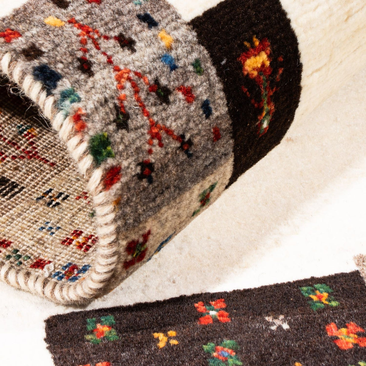 Gabbeh Tæppe - Loribaft Persisk - Royal - 125 x 90 cm - creme