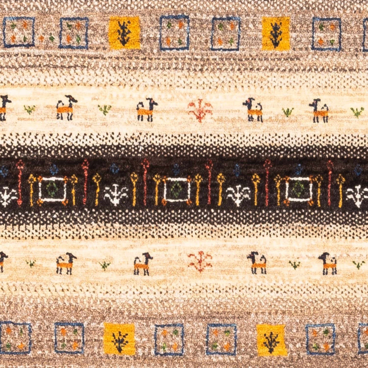 Gabbeh Tæppe - Loribaft Persisk - Royal - 135 x 87 cm - flerfarvet