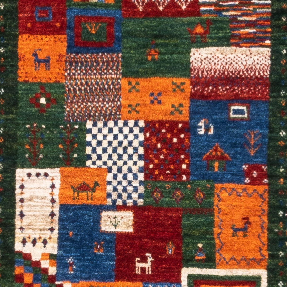 Gabbeh Tæppe - Loribaft Persisk - Royal - 126 x 81 cm - flerfarvet