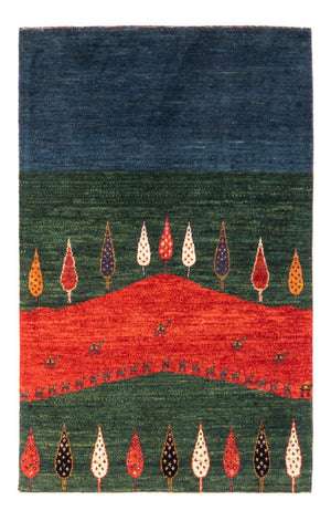 Gabbeh Tæppe - Loribaft Persisk - Royal - 126 x 82 cm - flerfarvet