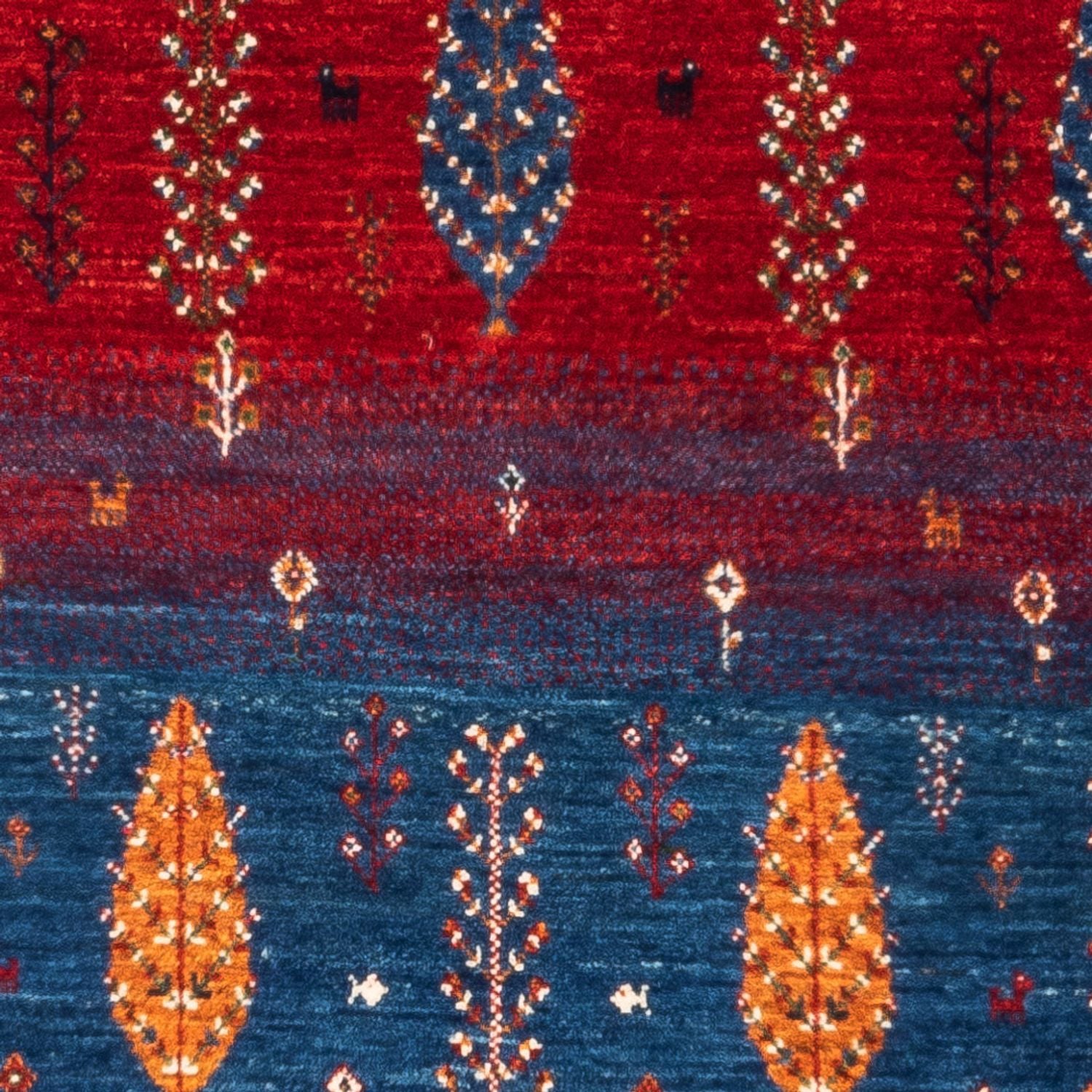 Gabbeh Tæppe - Loribaft Persisk - Royal - 130 x 82 cm - flerfarvet