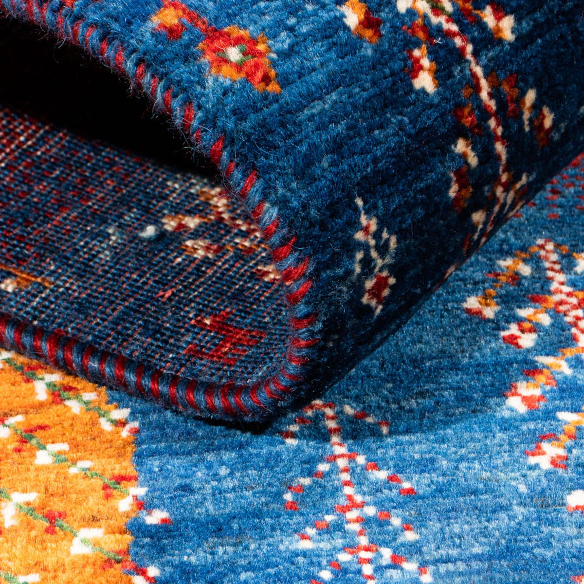 Gabbeh Tæppe - Loribaft Persisk - Royal - 130 x 82 cm - flerfarvet