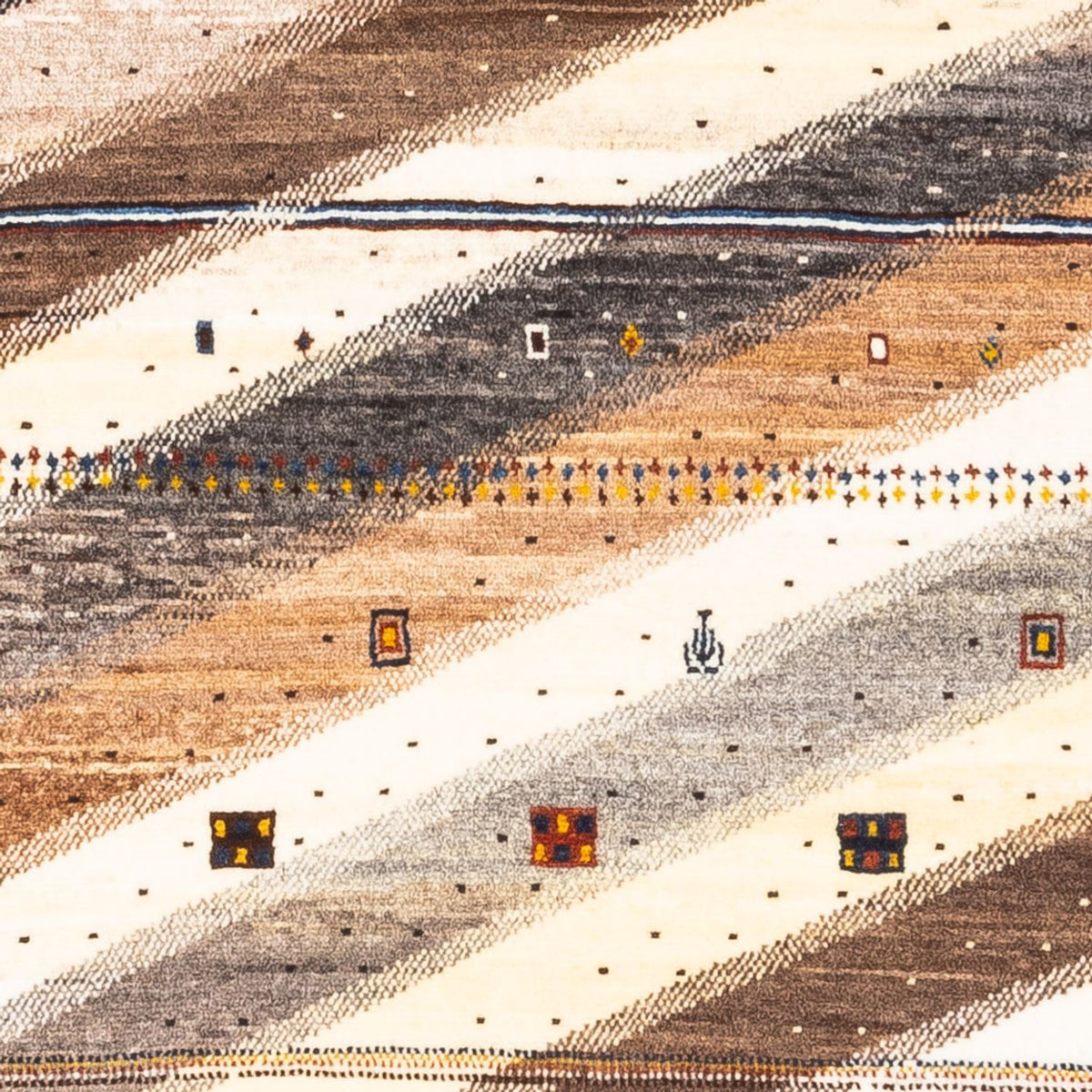 Gabbeh Tæppe - Loribaft Persisk - Royal - 120 x 80 cm - flerfarvet