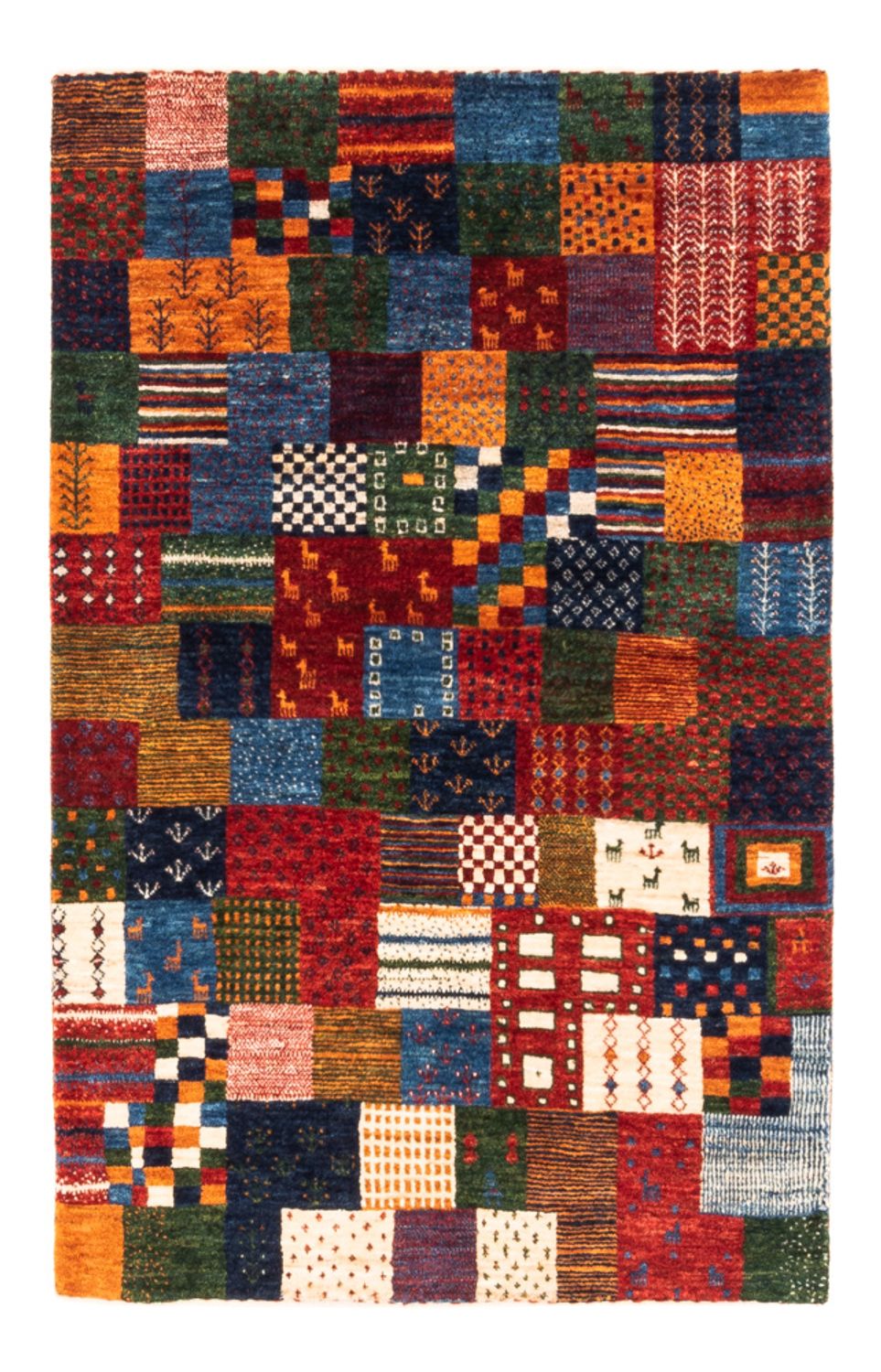 Gabbeh Tæppe - Loribaft Persisk - Royal - 128 x 84 cm - flerfarvet