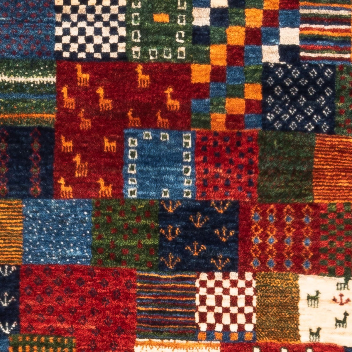 Gabbeh Tæppe - Loribaft Persisk - Royal - 128 x 84 cm - flerfarvet