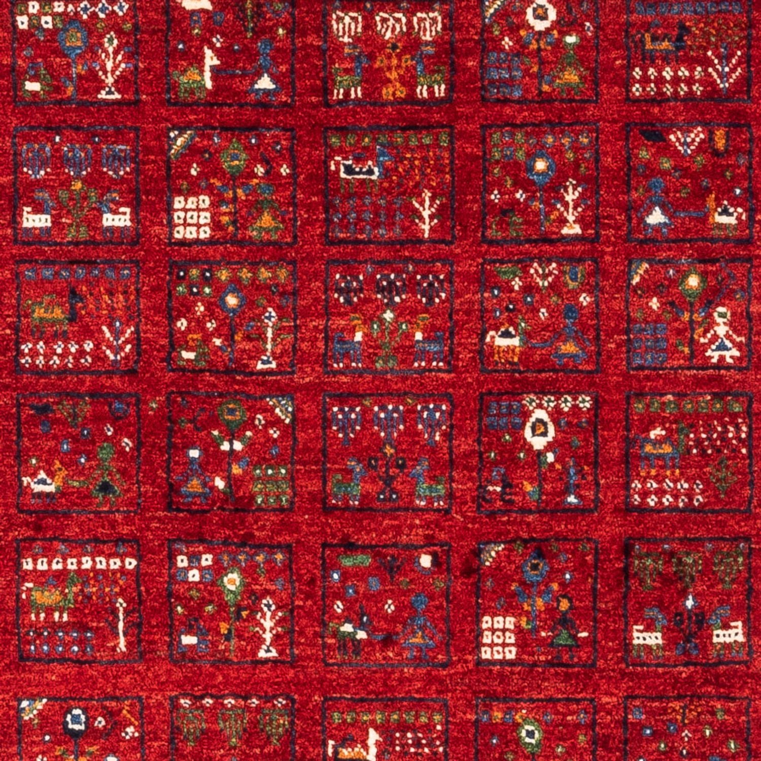 Gabbeh Tæppe - Loribaft Persisk - Royal - 124 x 82 cm - flerfarvet