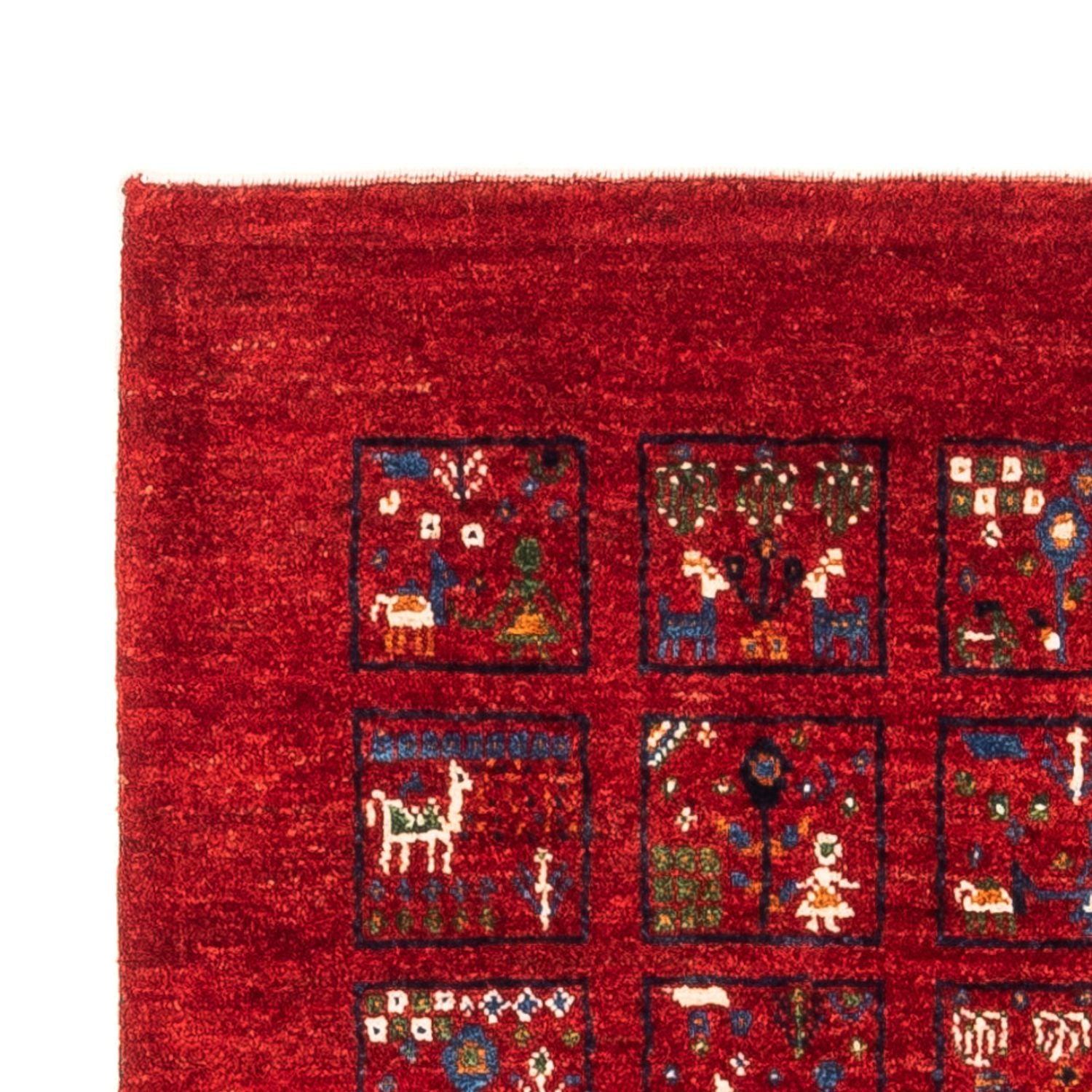 Gabbeh Tæppe - Loribaft Persisk - Royal - 124 x 82 cm - flerfarvet