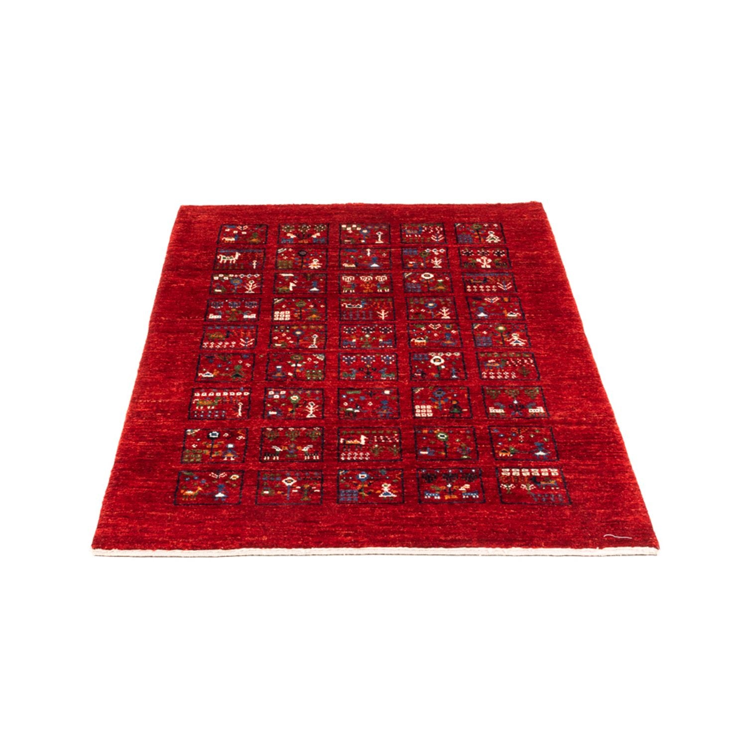 Gabbeh Tæppe - Loribaft Persisk - Royal - 124 x 82 cm - flerfarvet