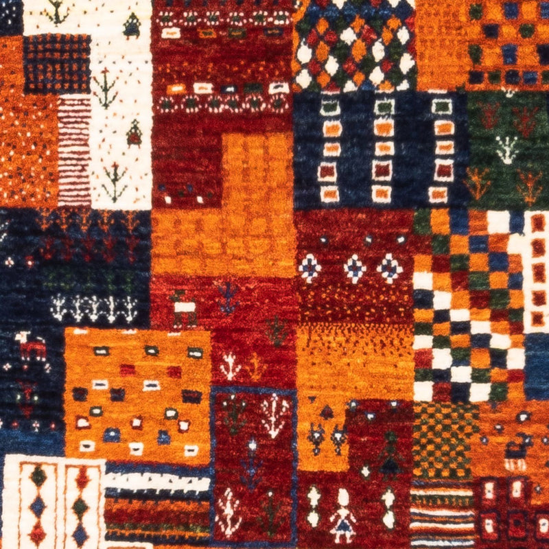 Gabbeh Tæppe - Loribaft Persisk - Royal - 125 x 93 cm - flerfarvet