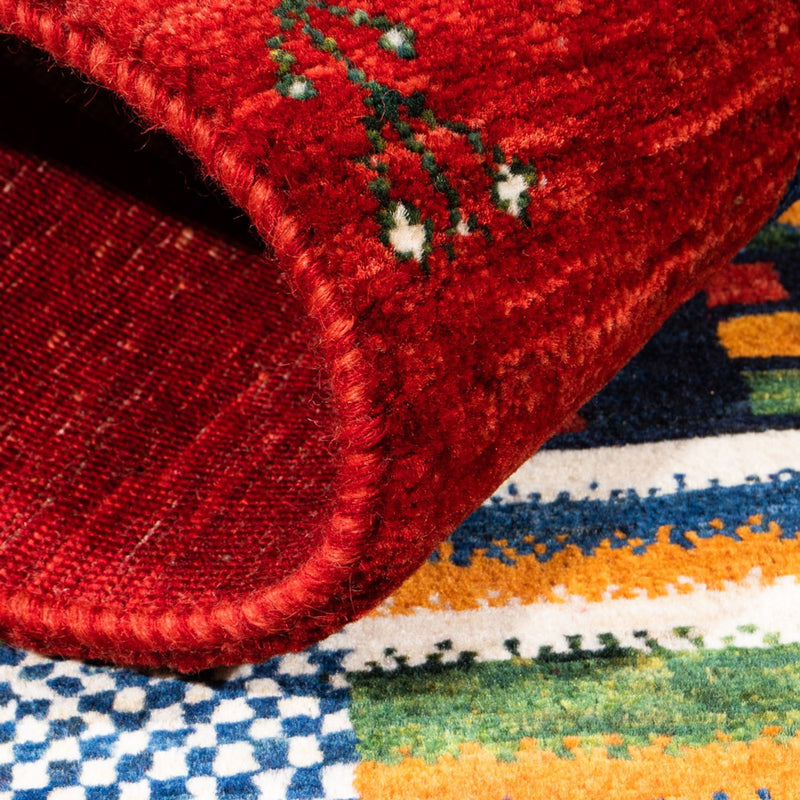 Gabbeh Tæppe - Loribaft Persisk - Royal - 125 x 93 cm - flerfarvet