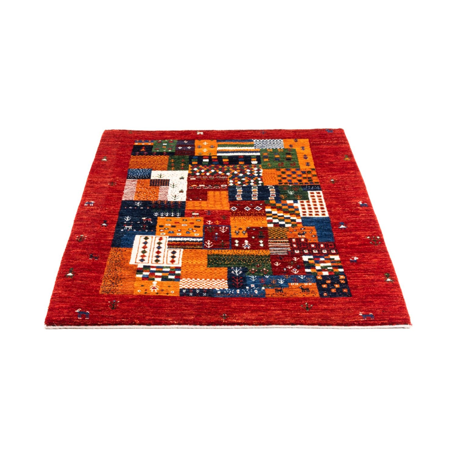 Gabbeh Tæppe - Loribaft Persisk - Royal - 125 x 93 cm - flerfarvet