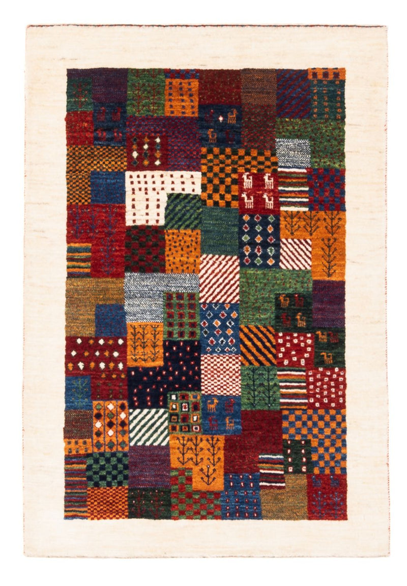Gabbeh Tæppe - Loribaft Persisk - Royal - 124 x 85 cm - flerfarvet