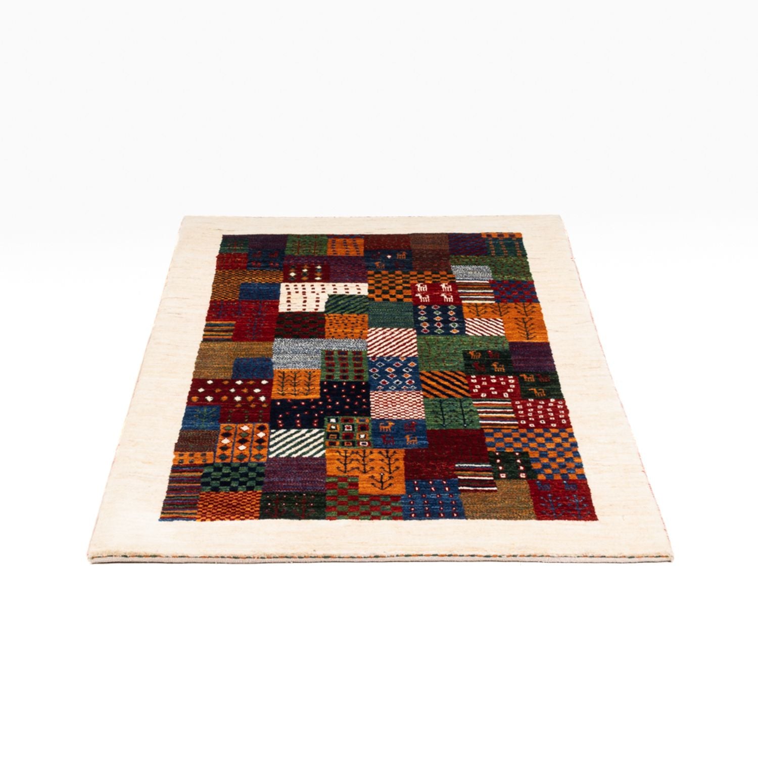 Gabbeh Tæppe - Loribaft Persisk - Royal - 124 x 85 cm - flerfarvet