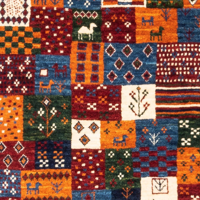 Gabbeh Tæppe - Loribaft Persisk - Royal - 128 x 87 cm - flerfarvet