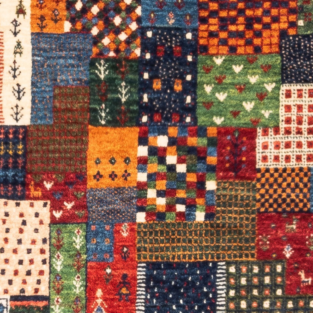 Gabbeh Tæppe - Loribaft Persisk - Royal - 129 x 81 cm - flerfarvet