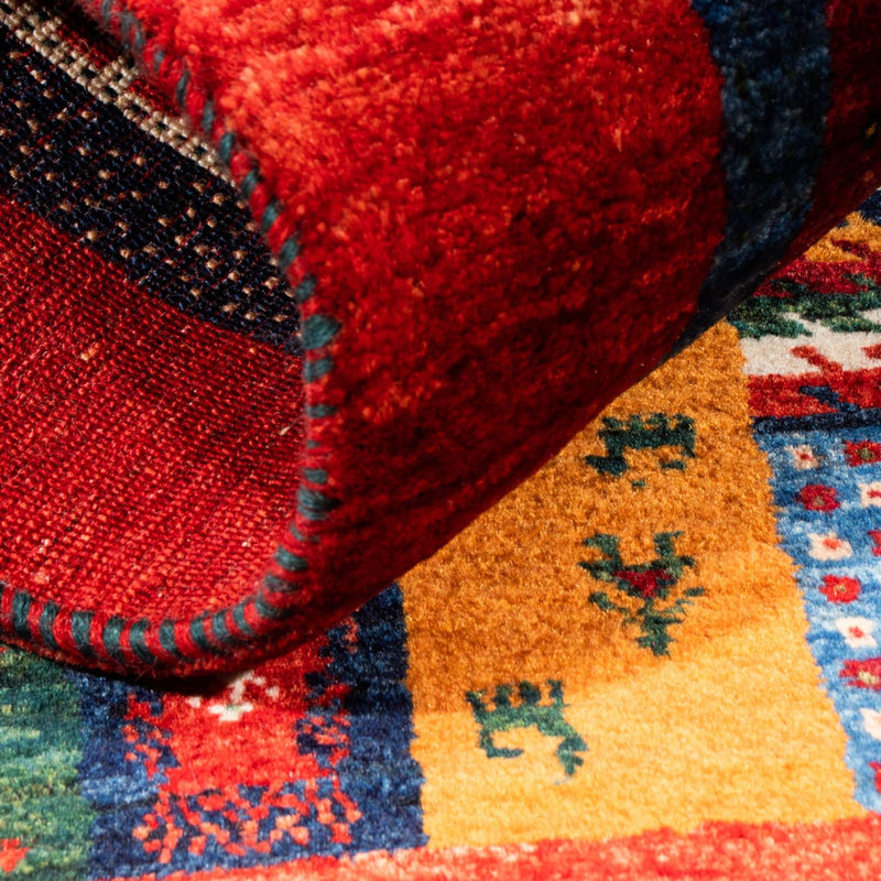 Gabbeh Tæppe - Loribaft Persisk - Royal - 129 x 81 cm - flerfarvet