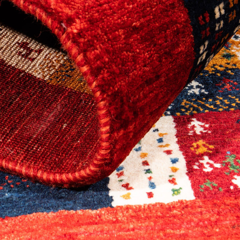 Gabbeh Tæppe - Loribaft Persisk - Royal - 127 x 84 cm - flerfarvet