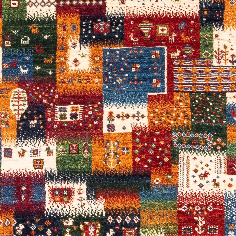 Gabbeh Tæppe - Loribaft Persisk - Royal - 123 x 89 cm - flerfarvet