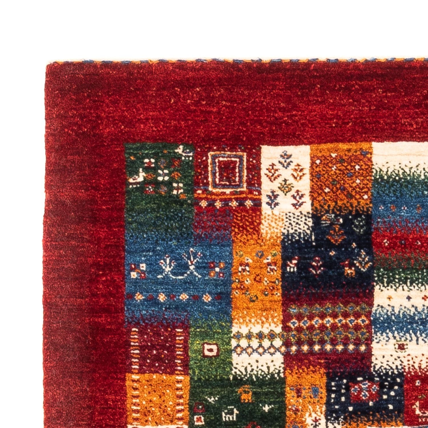 Gabbeh Tæppe - Loribaft Persisk - Royal - 123 x 89 cm - flerfarvet