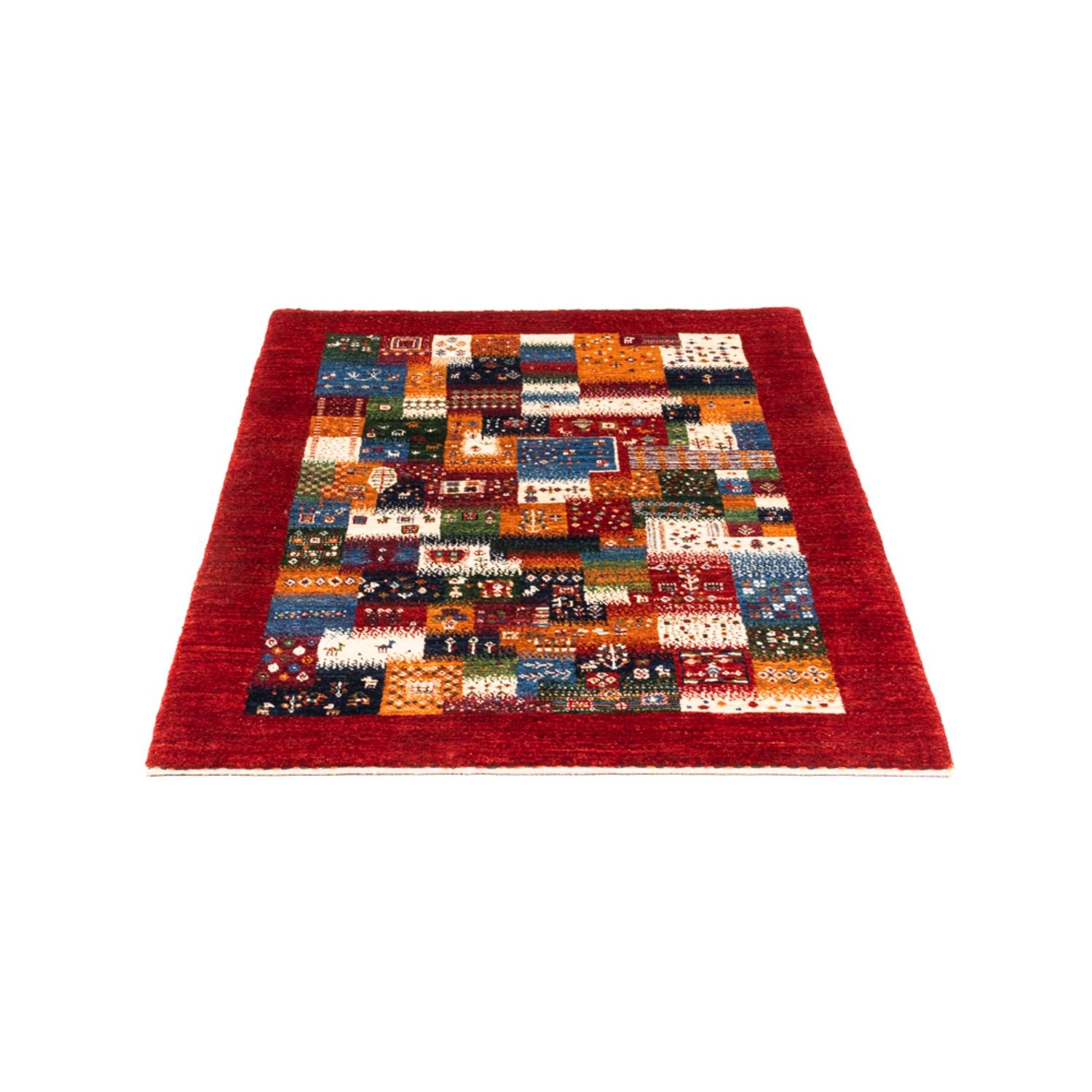 Gabbeh Tæppe - Loribaft Persisk - Royal - 123 x 89 cm - flerfarvet