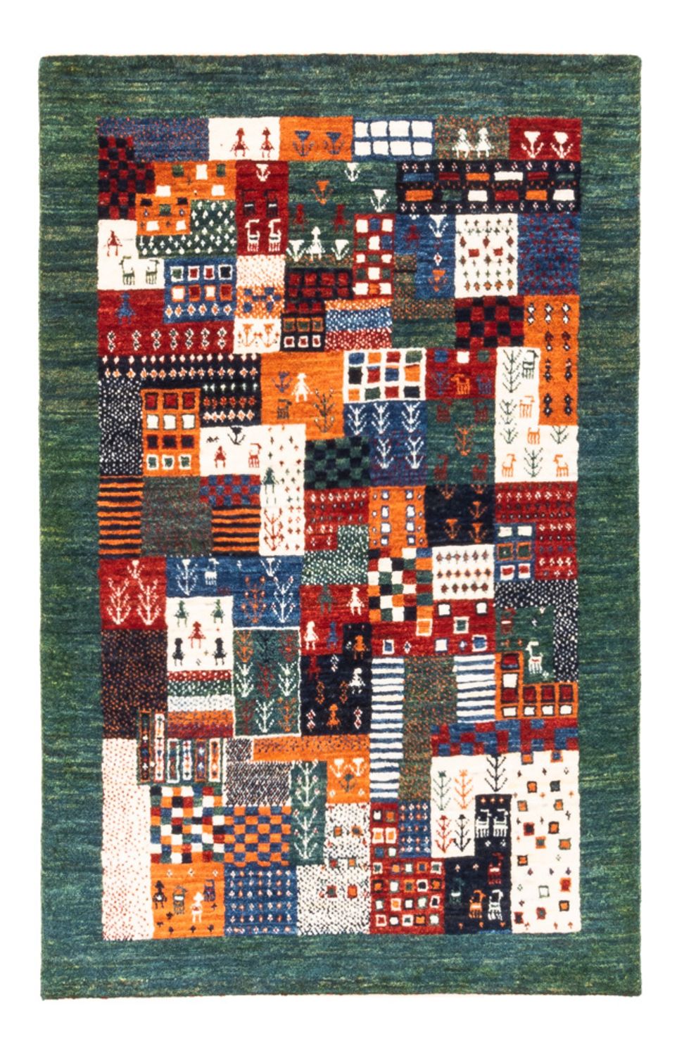 Gabbeh Tæppe - Loribaft Persisk - Royal - 125 x 83 cm - flerfarvet