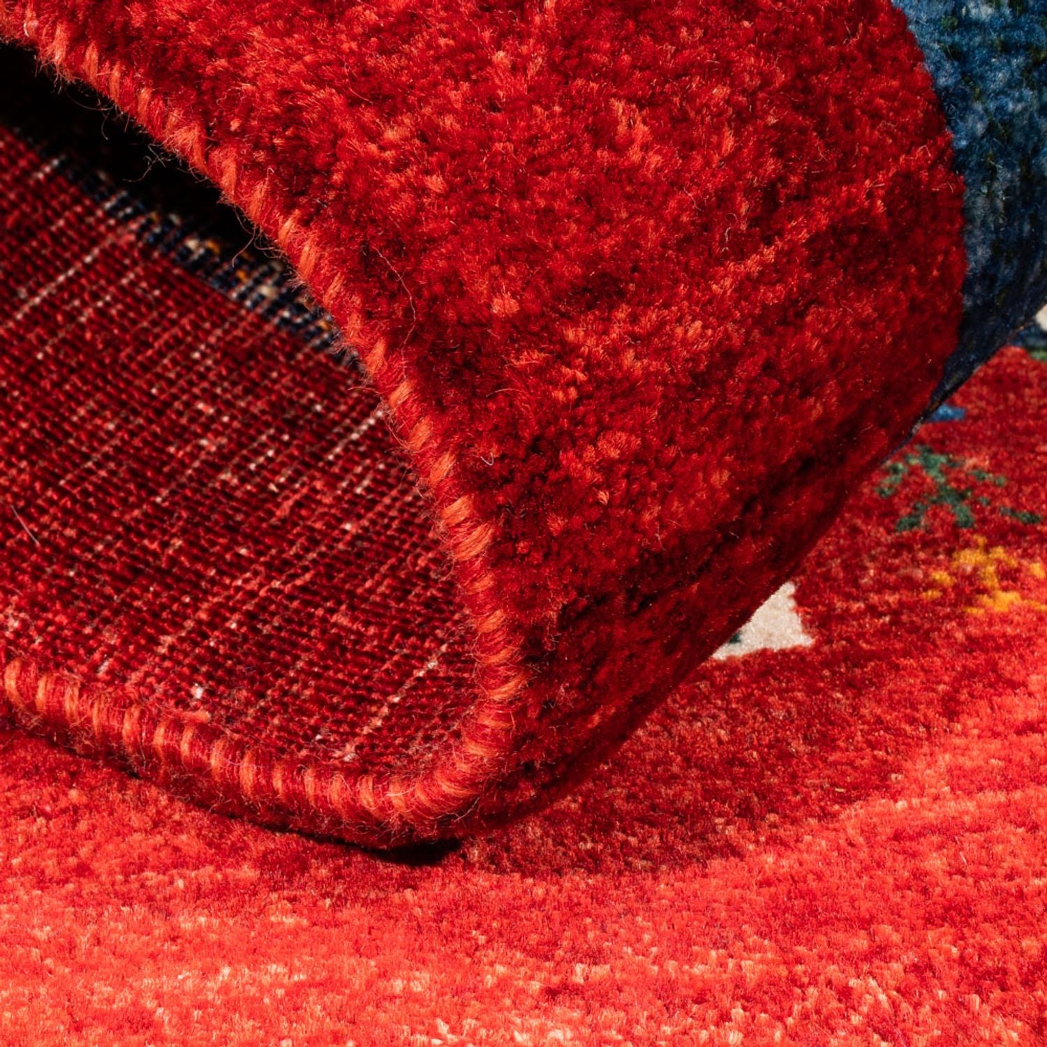 Gabbeh Tæppe - Loribaft Persisk - Royal - 122 x 84 cm - flerfarvet