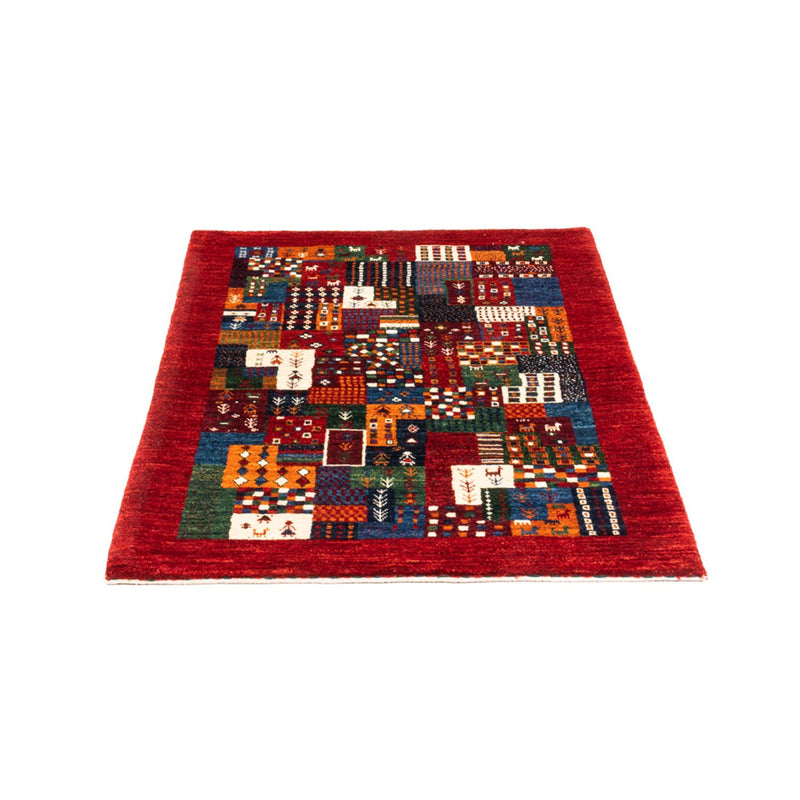 Gabbeh Tæppe - Loribaft Persisk - Royal - 122 x 84 cm - flerfarvet