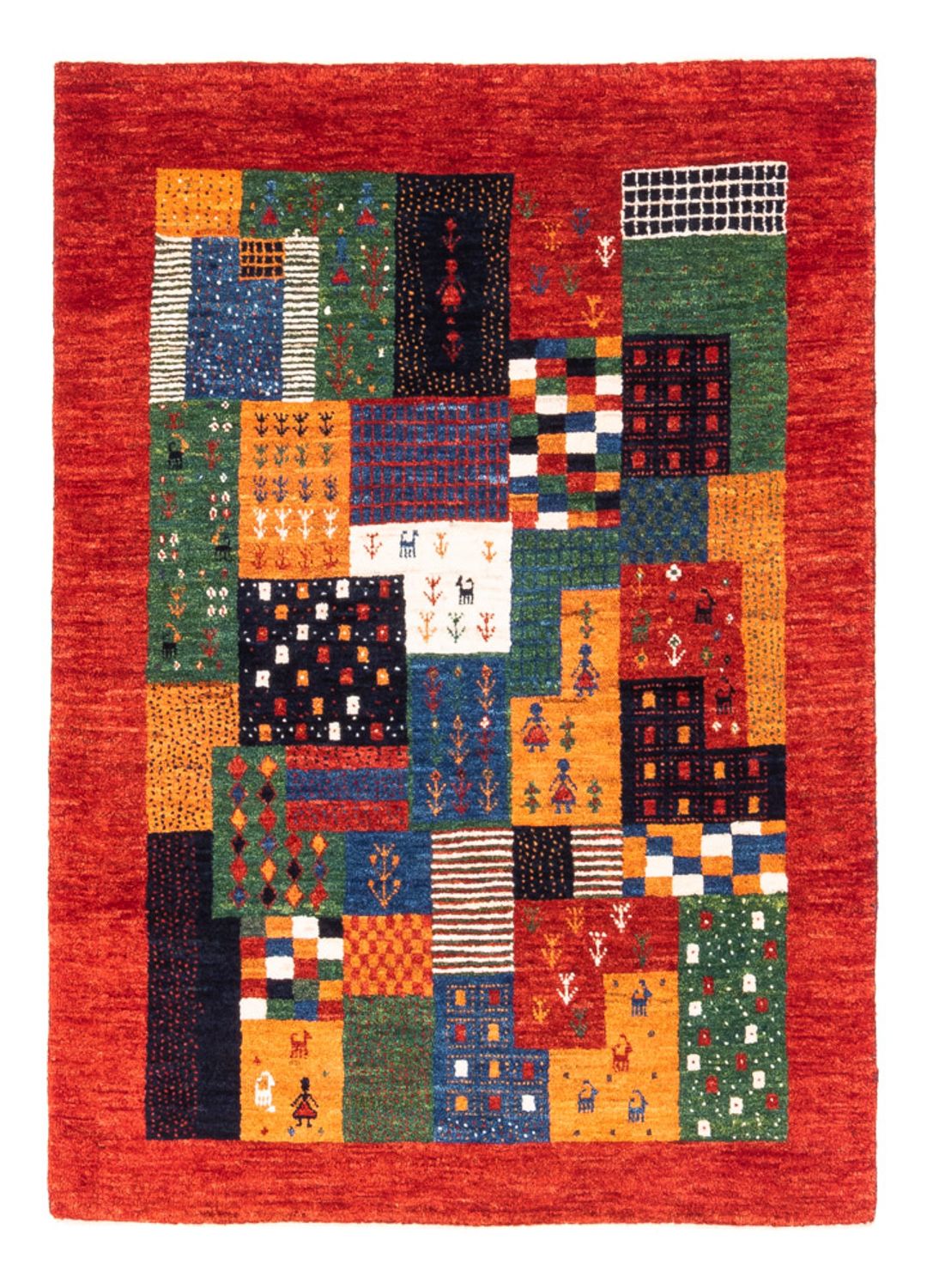 Gabbeh Tæppe - Loribaft Persisk - Royal - 118 x 84 cm - flerfarvet