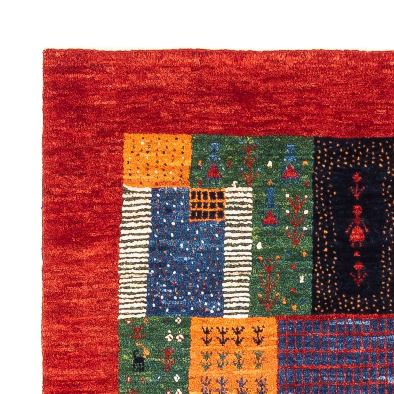 Gabbeh Tæppe - Loribaft Persisk - Royal - 118 x 84 cm - flerfarvet