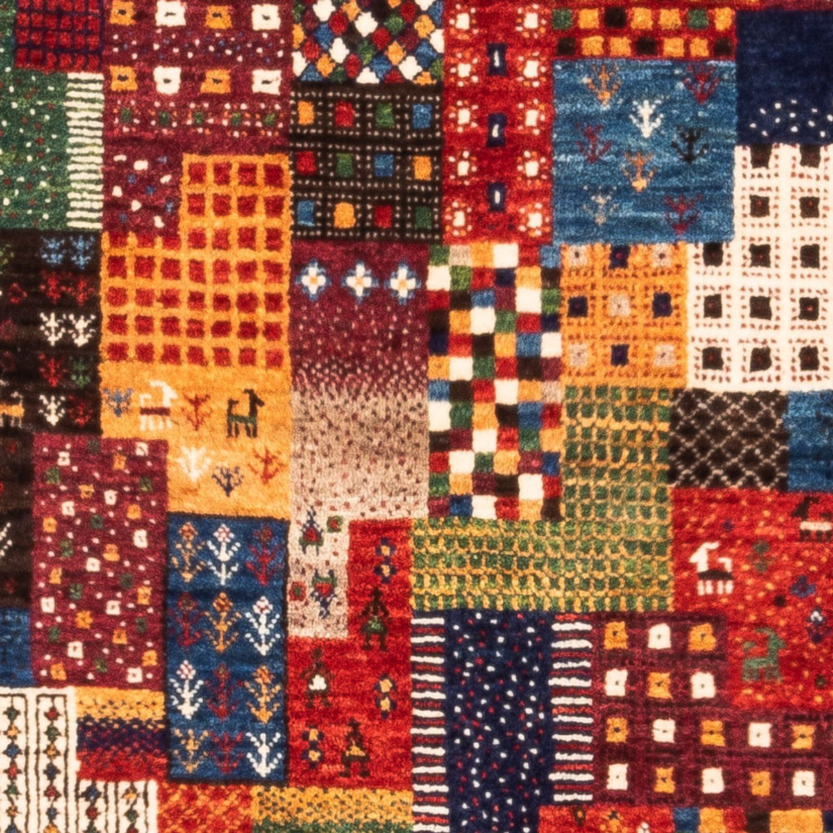 Gabbeh Tæppe - Loribaft Persisk - Royal - 127 x 88 cm - flerfarvet