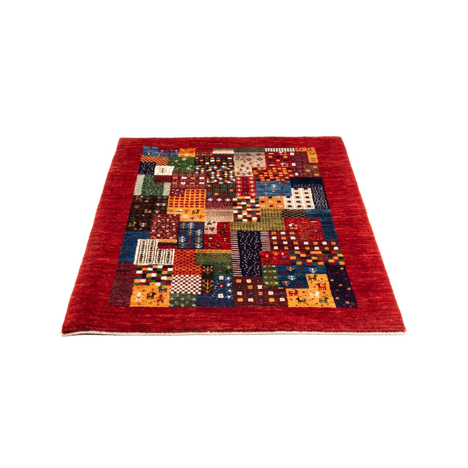Gabbeh Tæppe - Loribaft Persisk - Royal - 127 x 88 cm - flerfarvet